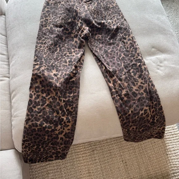 Abercrombie & Fitch Leopard Print Jeans - Brown and Black - Picture 4 of 6